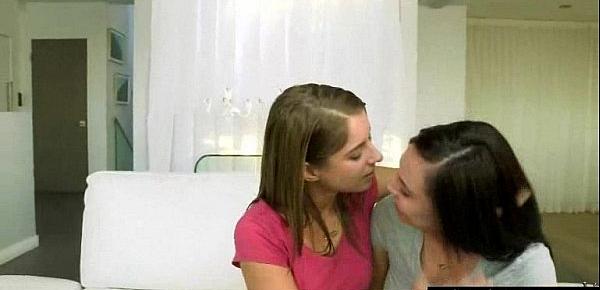  Cute Lovely Lesbos Have Fun On Camera vid-03